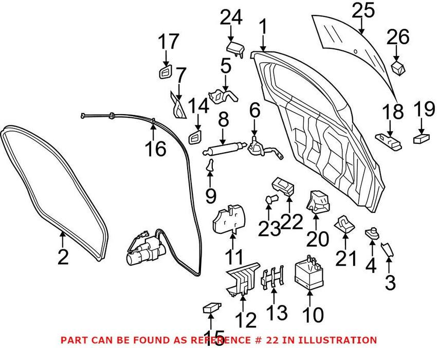 Mercedes Liftgate Handle - Inside 1647600561